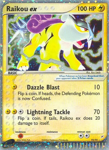Raikou ex 92 from Team Magma vs Team Aqua