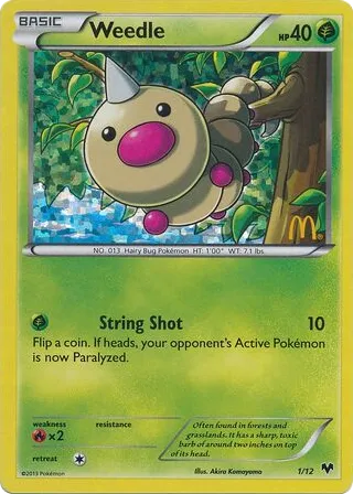 Weedle 1 from McDonald's Collection 2014