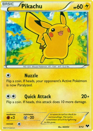 Pikachu 5 from McDonald's Collection 2014