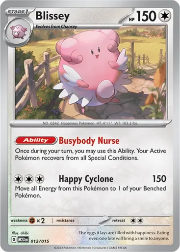Blissey 12 from McDonald's Collection 2023