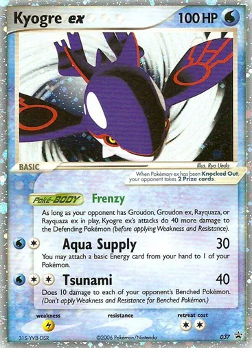 Kyogre ex 37 from Nintendo Black Star Promos