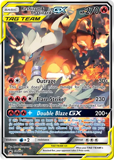 Reshiram & Charizard-GX SM201 from SM Black Star Promos