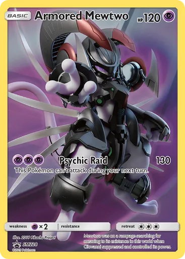 Armored Mewtwo SM228 from SM Black Star Promos