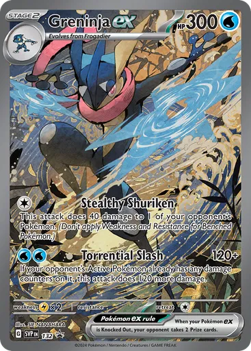 Greninja ex 132 from Scarlet & Violet Black Star Promos
