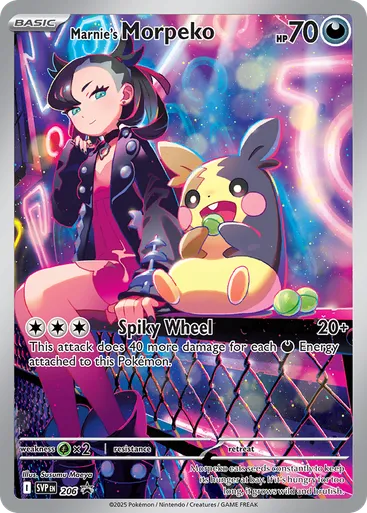 Marnie's Morpeko 206 from Scarlet & Violet Black Star Promos