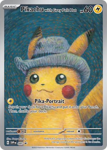 Pikachu with Grey Felt Hat 85 from Scarlet & Violet Black Star Promos